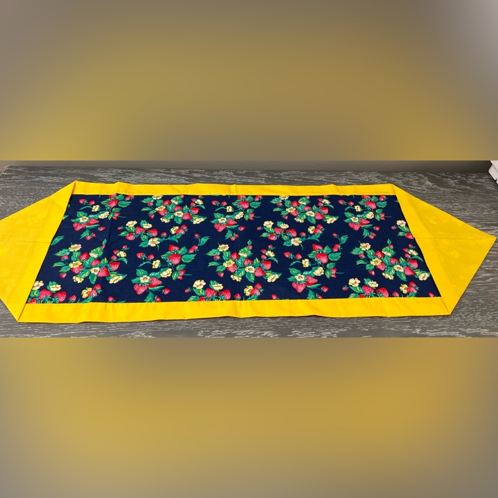 Reversible handmade table runner.